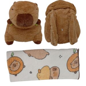 BOLSO CAPIBARA 40CM CON COBIJA 110CM X 150CM RF:MOR-CAP