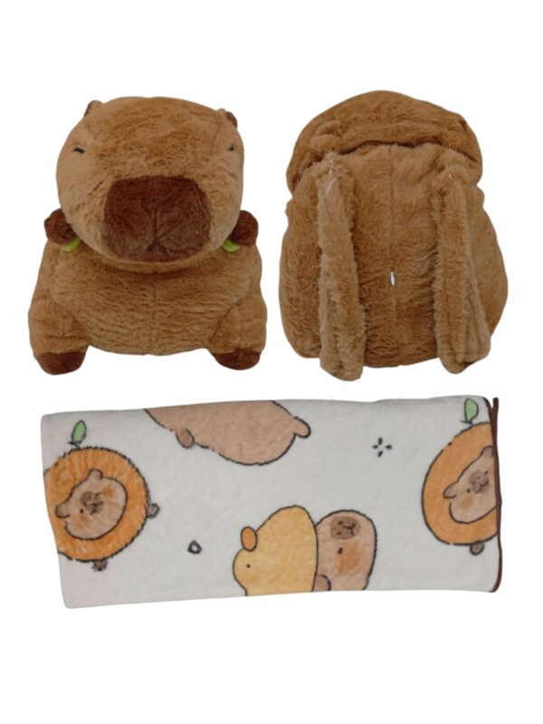 BOLSO CAPIBARA 40CM CON COBIJA 110CM X 150CM RF: COJ - CAP - REF: MOR - CAP