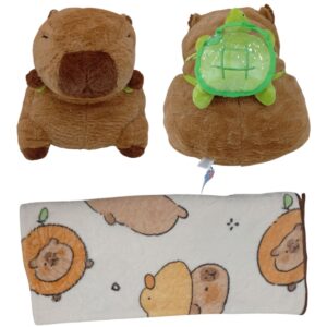 PELUCHE CAPIBARA 40CM CON COBIJA 110CM X 150CM RF:COJ-CAP